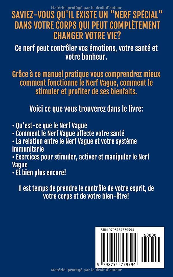 Livre Le nerf vague : Comment stimuler et activer le nerf vague, exercices pour éliminer l'anxiét...