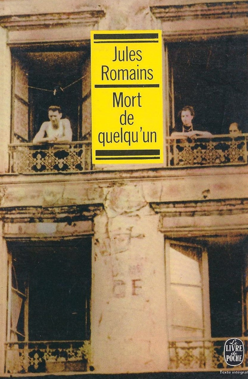 Livre Mort de quelqu'un - Jules Romain (Livre d'occasion)