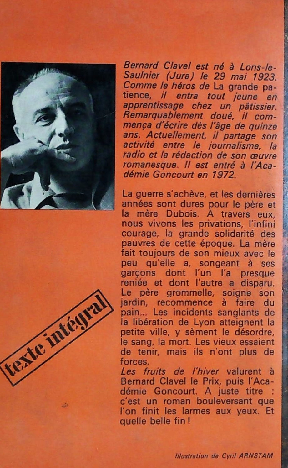 Livre Les fruits de l'hiver - Bernard Clavel (Livre d'occasion)
