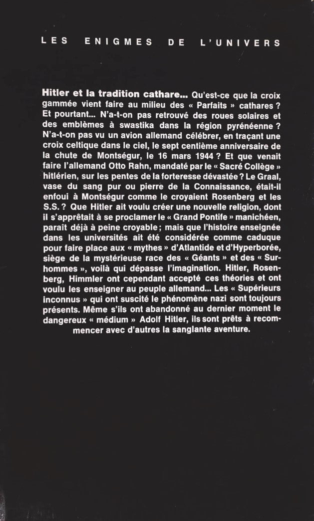 Hitler et la tradition cathare (Jean-Michel Angebert)