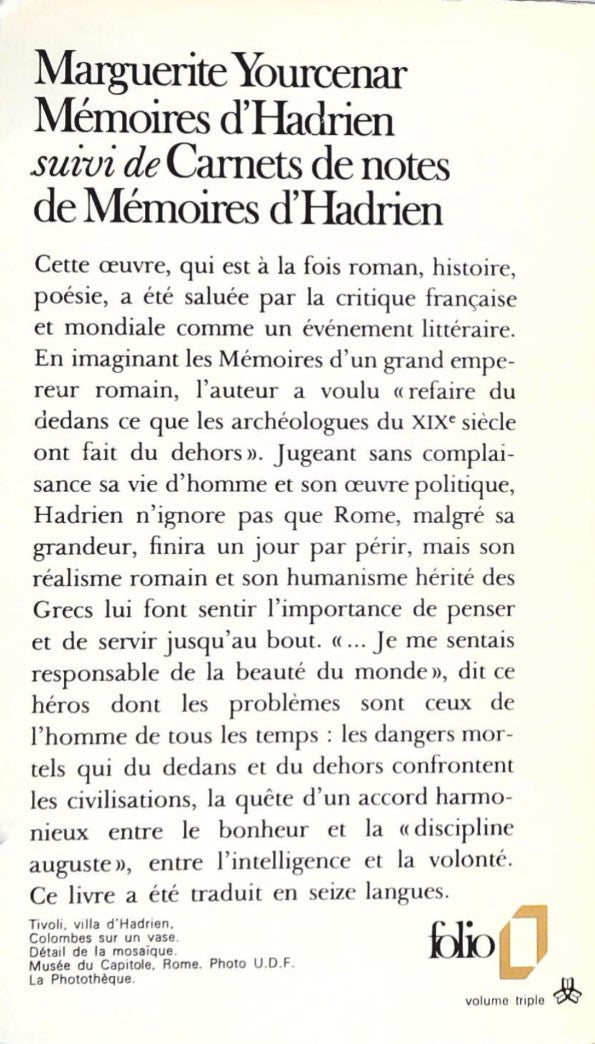 Mémoires d'Hadrien (Marguerite Yourcenar)