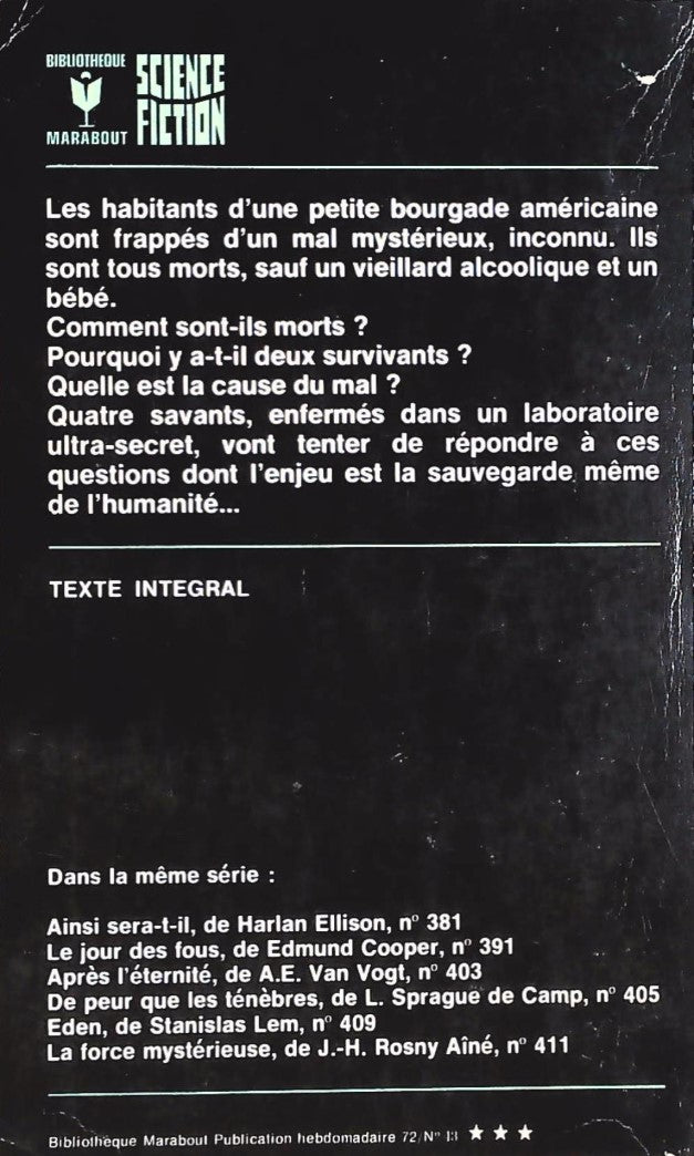 La variété andromède (Michael Chrichton)