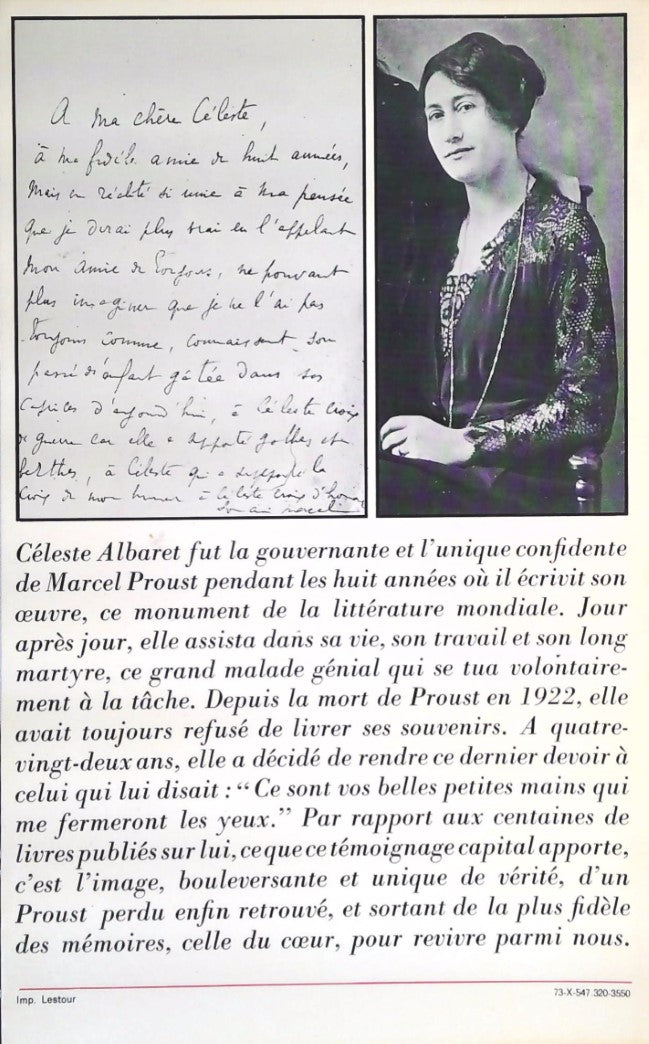 Livre Monsieur Proust : Souvenirs recueillis par Georges Belmont - Céleste Albaret (Livre d'occas...