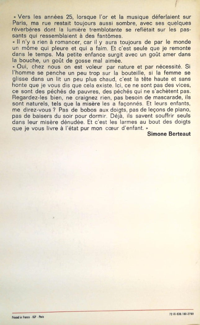 Livre Momone - Simone Berteaut (Livre d'occasion)