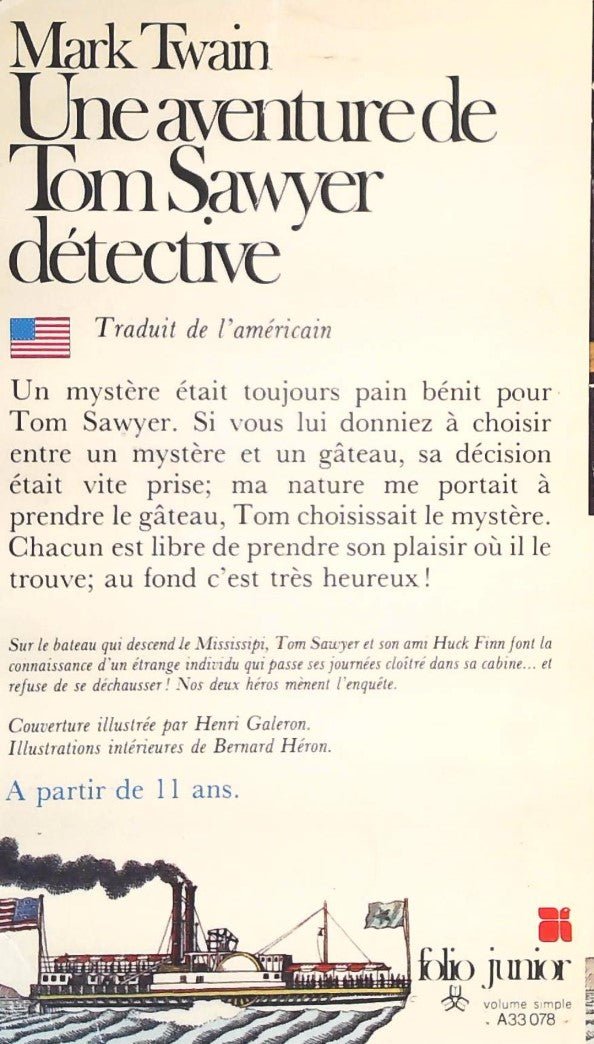 Livre Une aventure de Tom Sawyer détective - Mark Twain (Livre d'occasion)