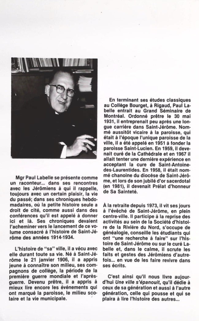 Livre Une ville s'épanouit (1914-1934) (Livre d'occasion)