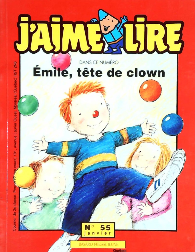 J'aime lire # 55 : Émile, tête de clown