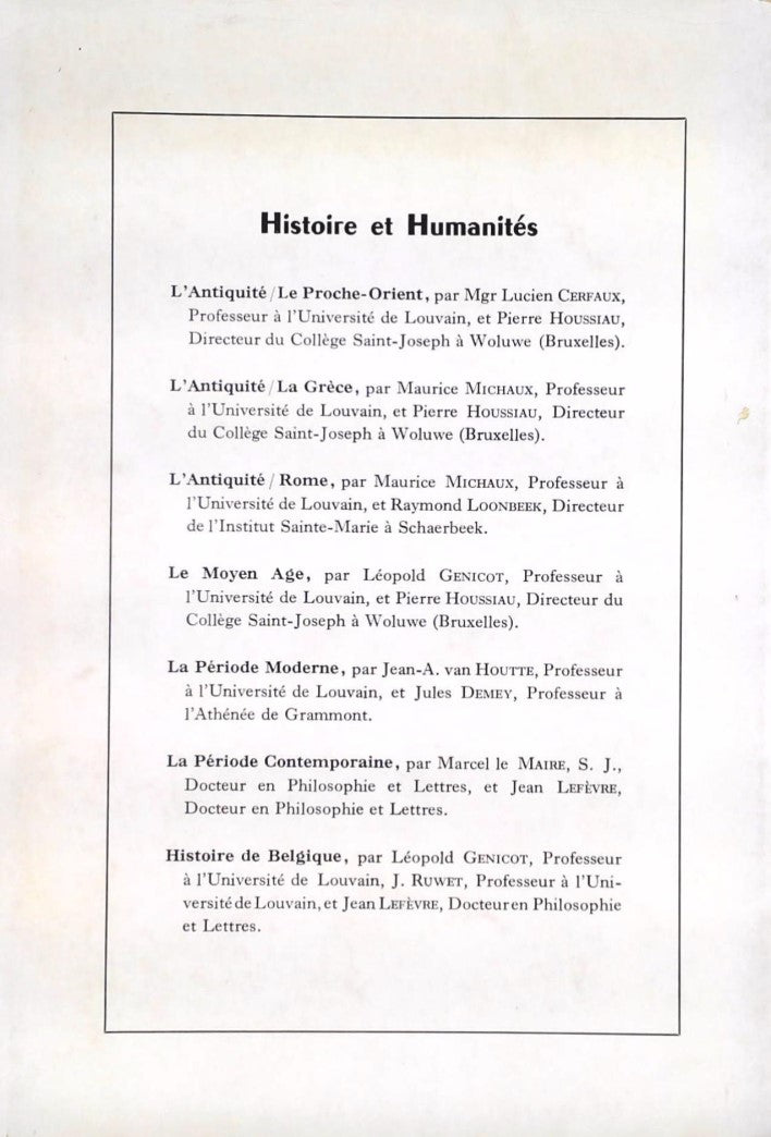 Livre La période moderne - J.A. Van Houtte (Livre d'occasion)