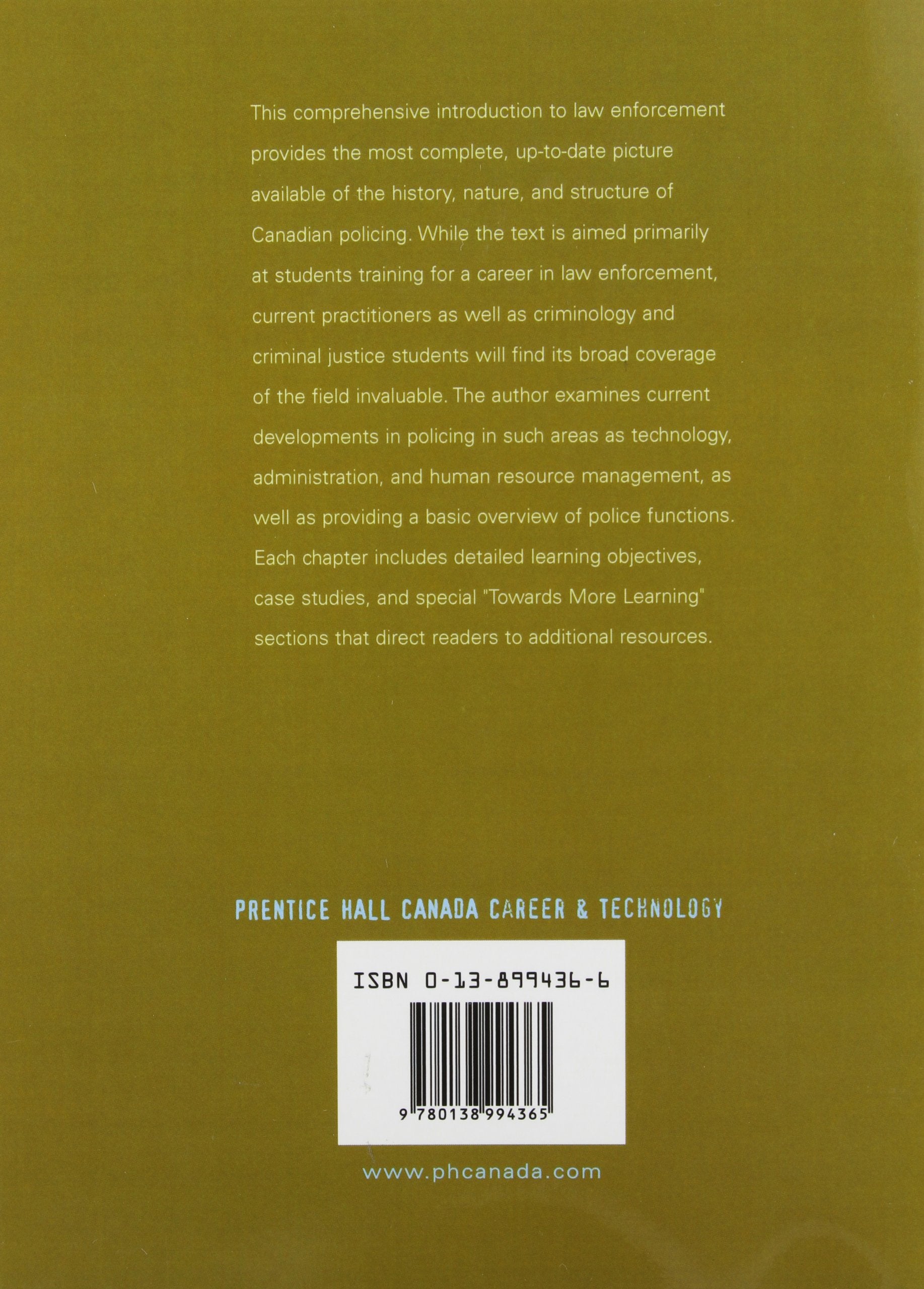 Foundations of Policing in Canada (Paul F. McKenna)