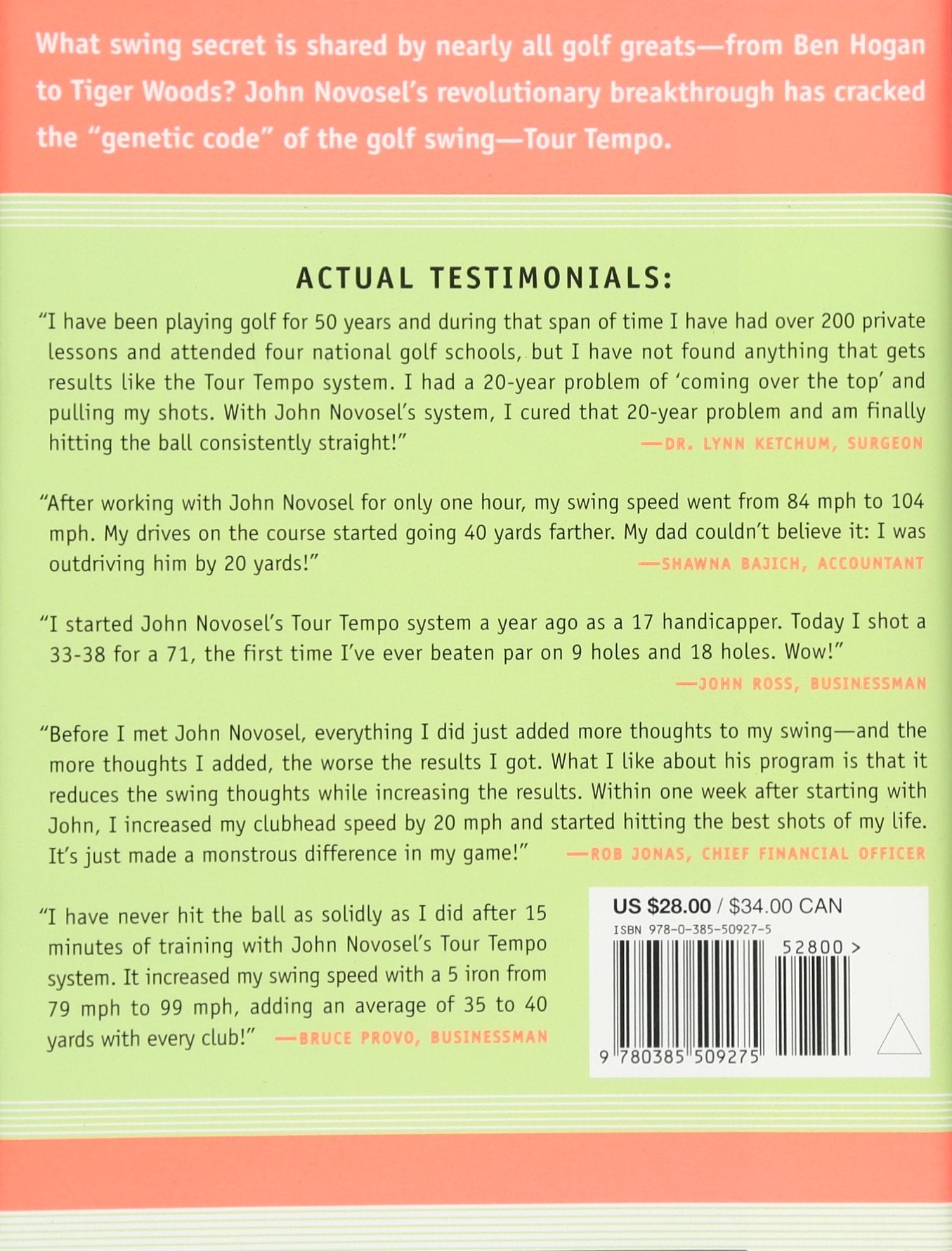 Tour Tempo: Golf's Last Secret Finally Revealed (John Novosel)