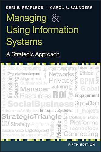 Livre ISBN 111828173X Managing and Using Information Systems: A Strategic Approach (Keri E. Pearlson)