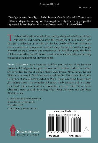 Comfortable With Uncertainty : 108 Teachings on Cultivating Fearlessness and Compassion (Pema Chödrön)