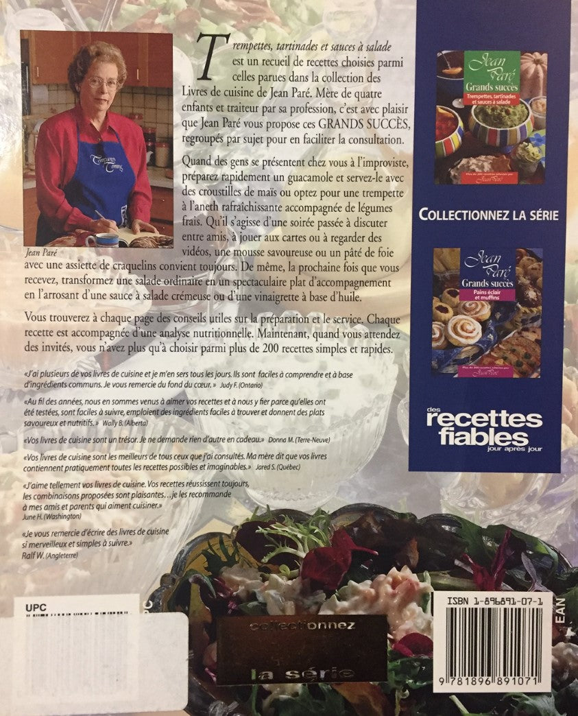 Grands succès: Trempettes, tartinades et sauces à salade (Jean Paré)