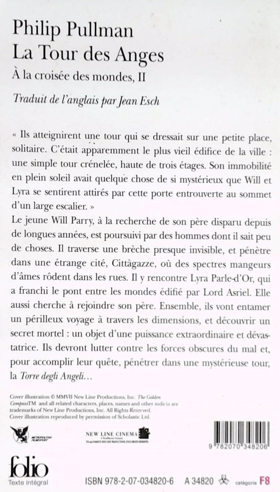 À La croisée des Mondes # 2 : La tour des anges (Philip Pullman)