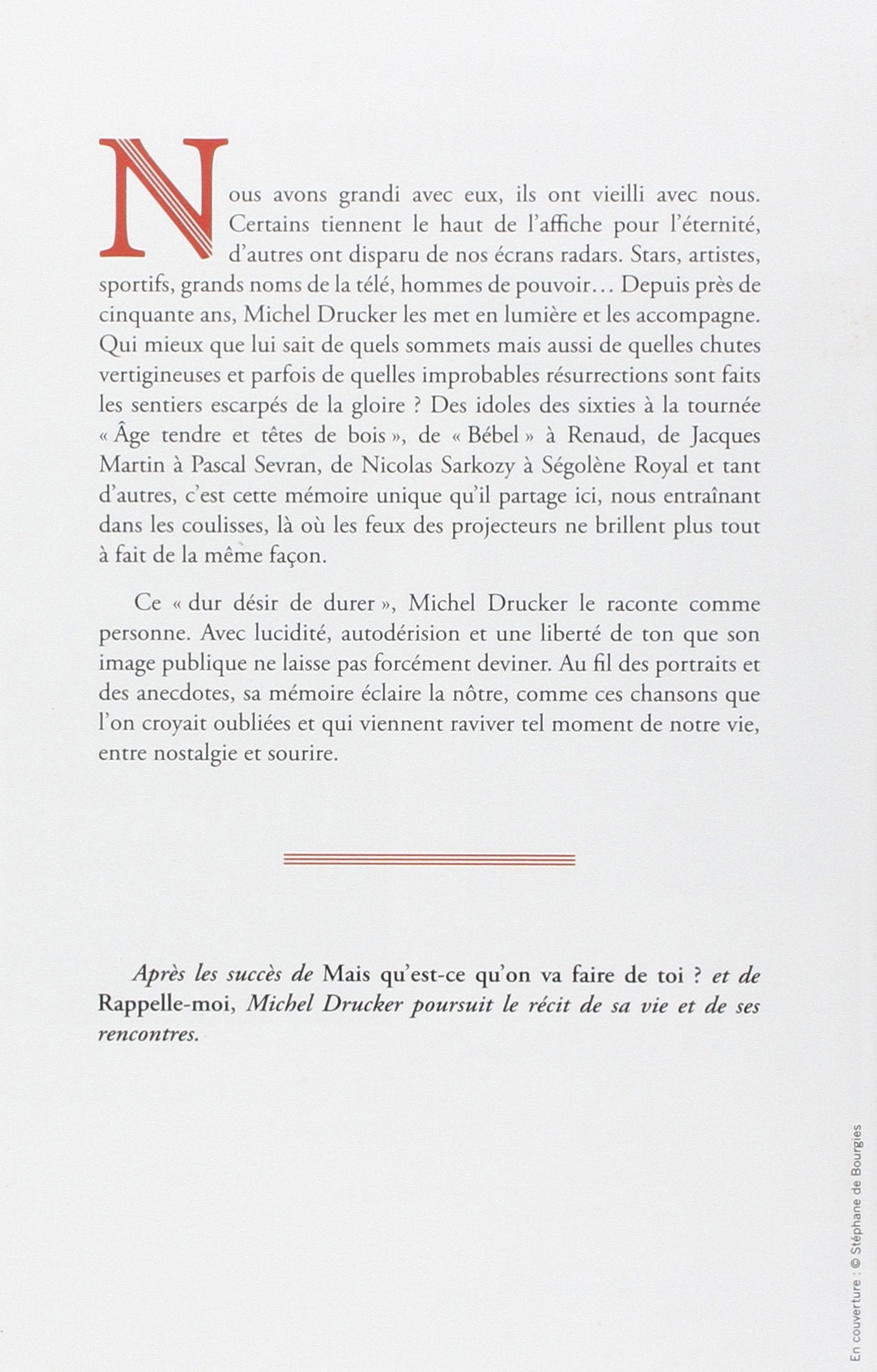 De la lumière à l'oubli (Michel Drucker)