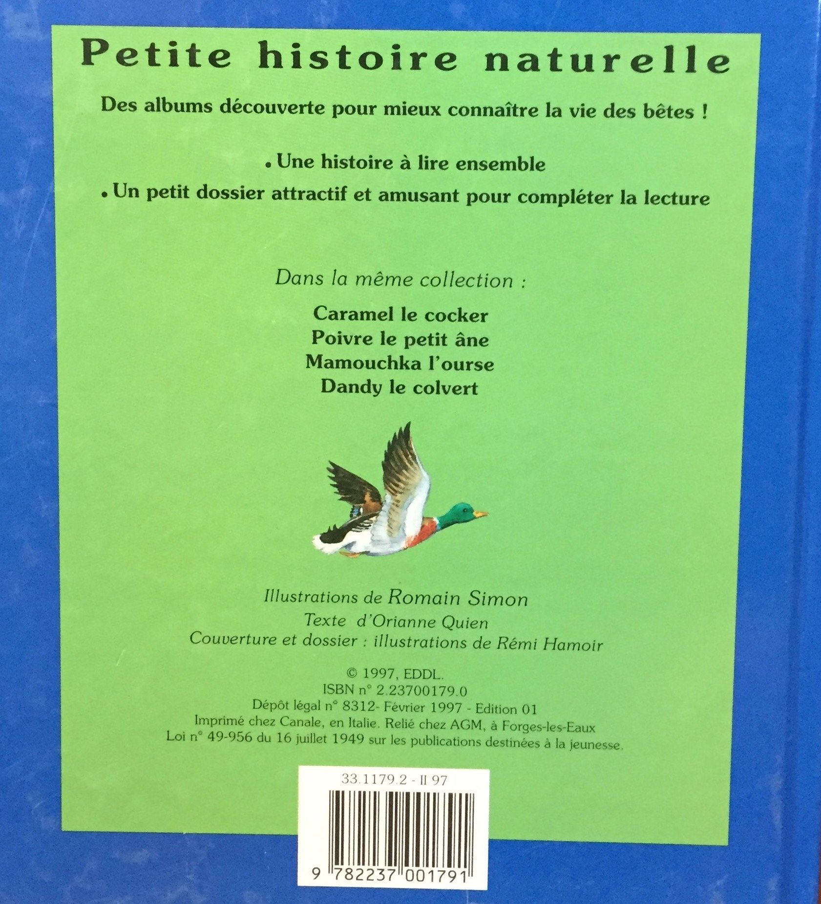 Petite histoire Naturelle : Dandy le colvert