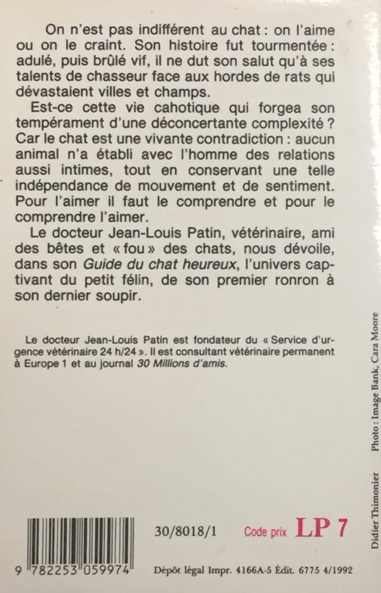 Le guide du chat heureux (Dr Jean-Louis Patin)