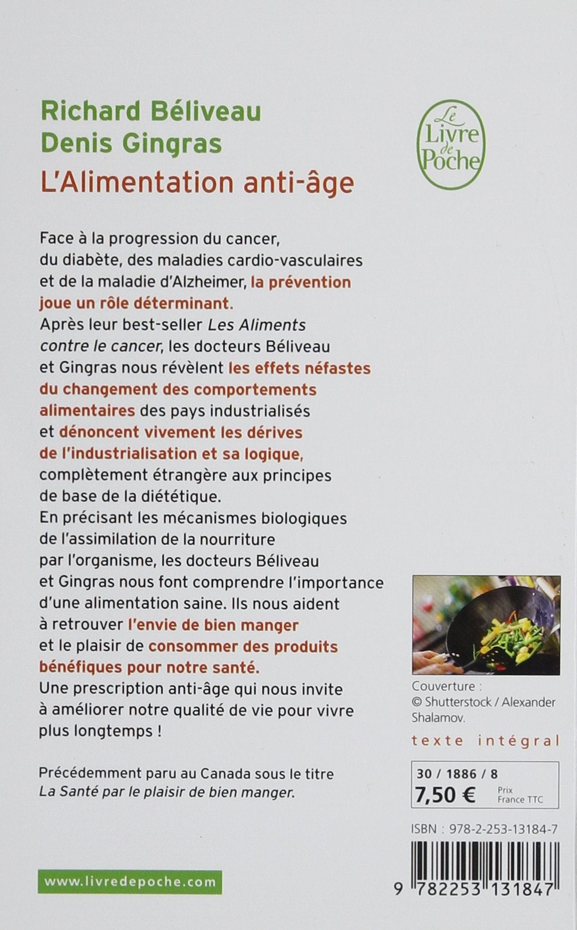 L'alimentation anti-âge (Richard Béliveau)