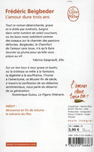 L'amour dure trois ans (Frédéric Beigbedner)