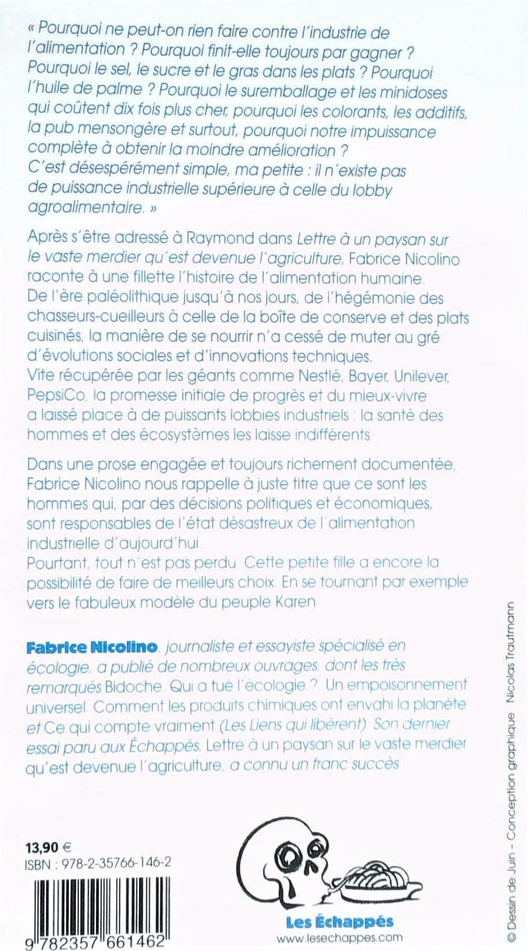 Lettre à une petiote sur l'abominable histoire de la bouffe industrielle (Fabrice Nicolino)
