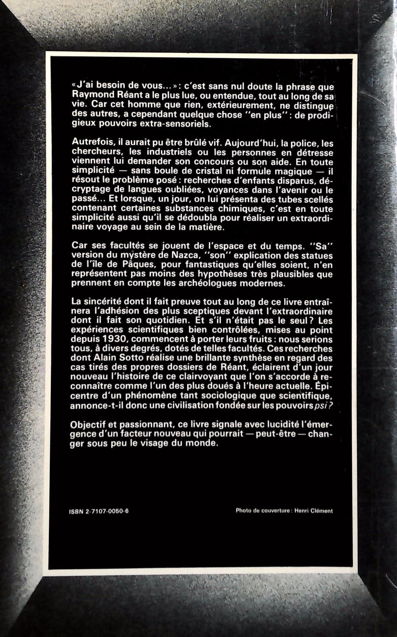 Pouvoirs étranges d'un clairvoyant (R.Réant)