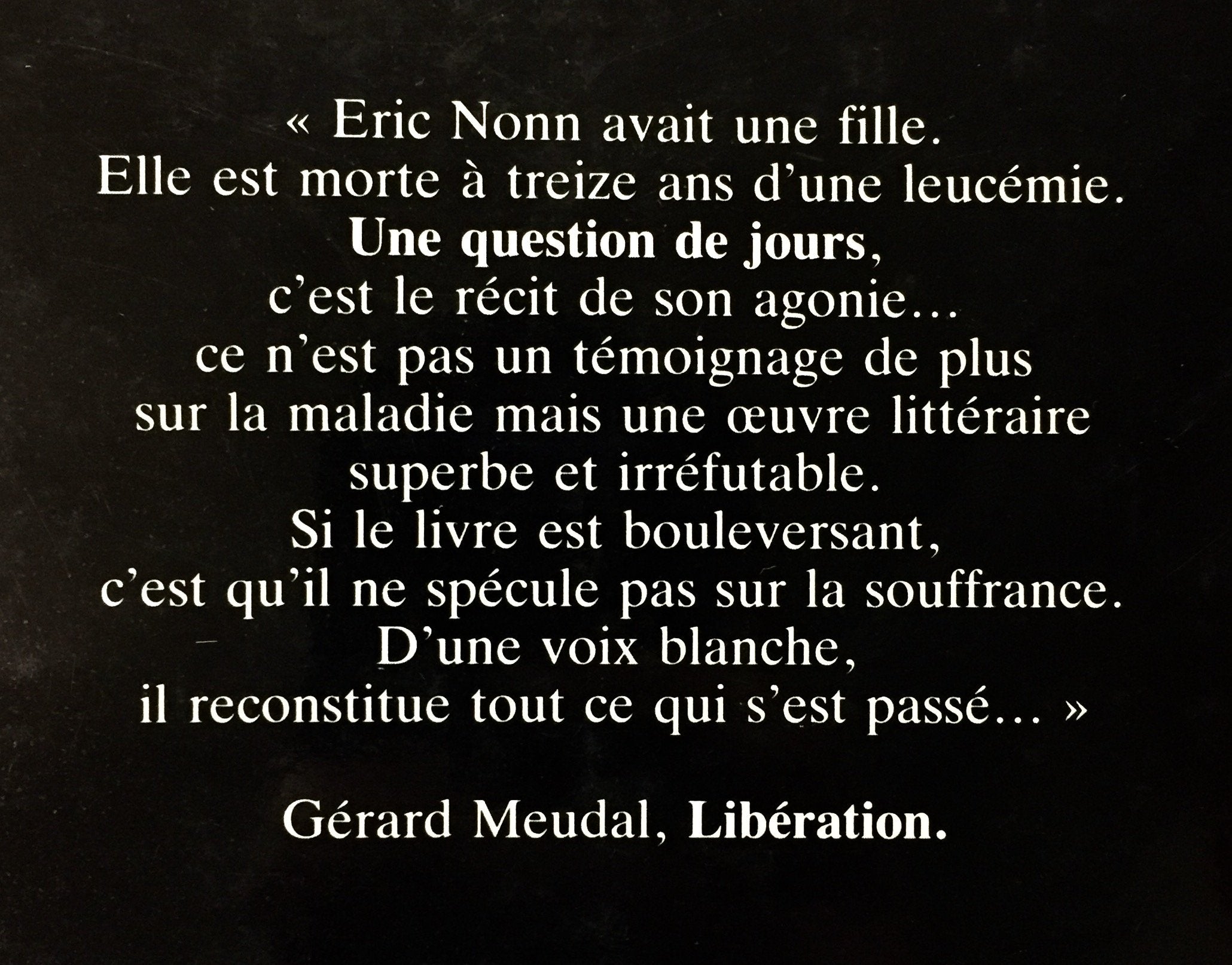 Une question de jours (Éric Nonn)