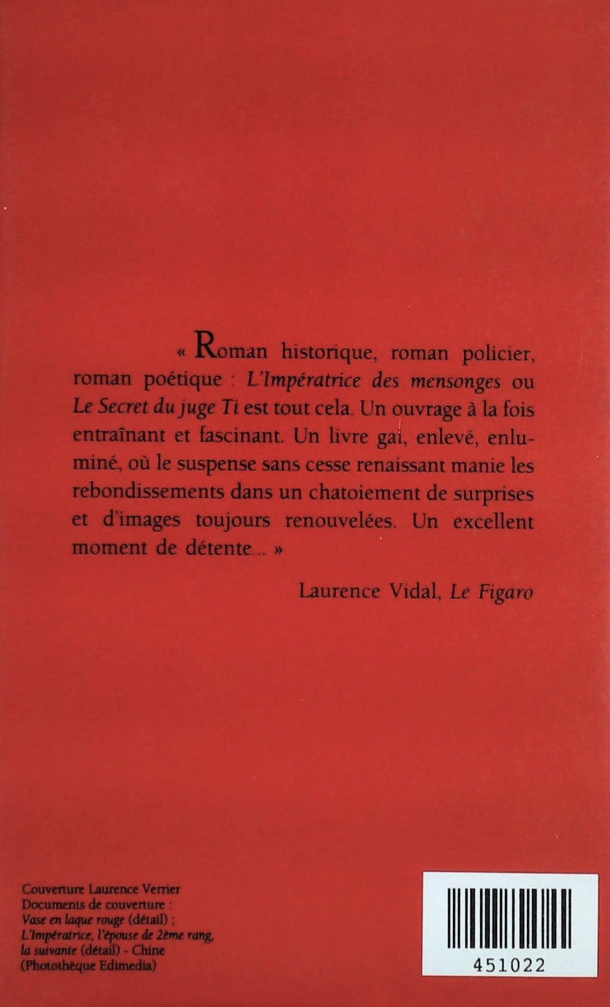 L'impératrice des mensonges : Le secret du Juge Ti (Eleanor Cooney)