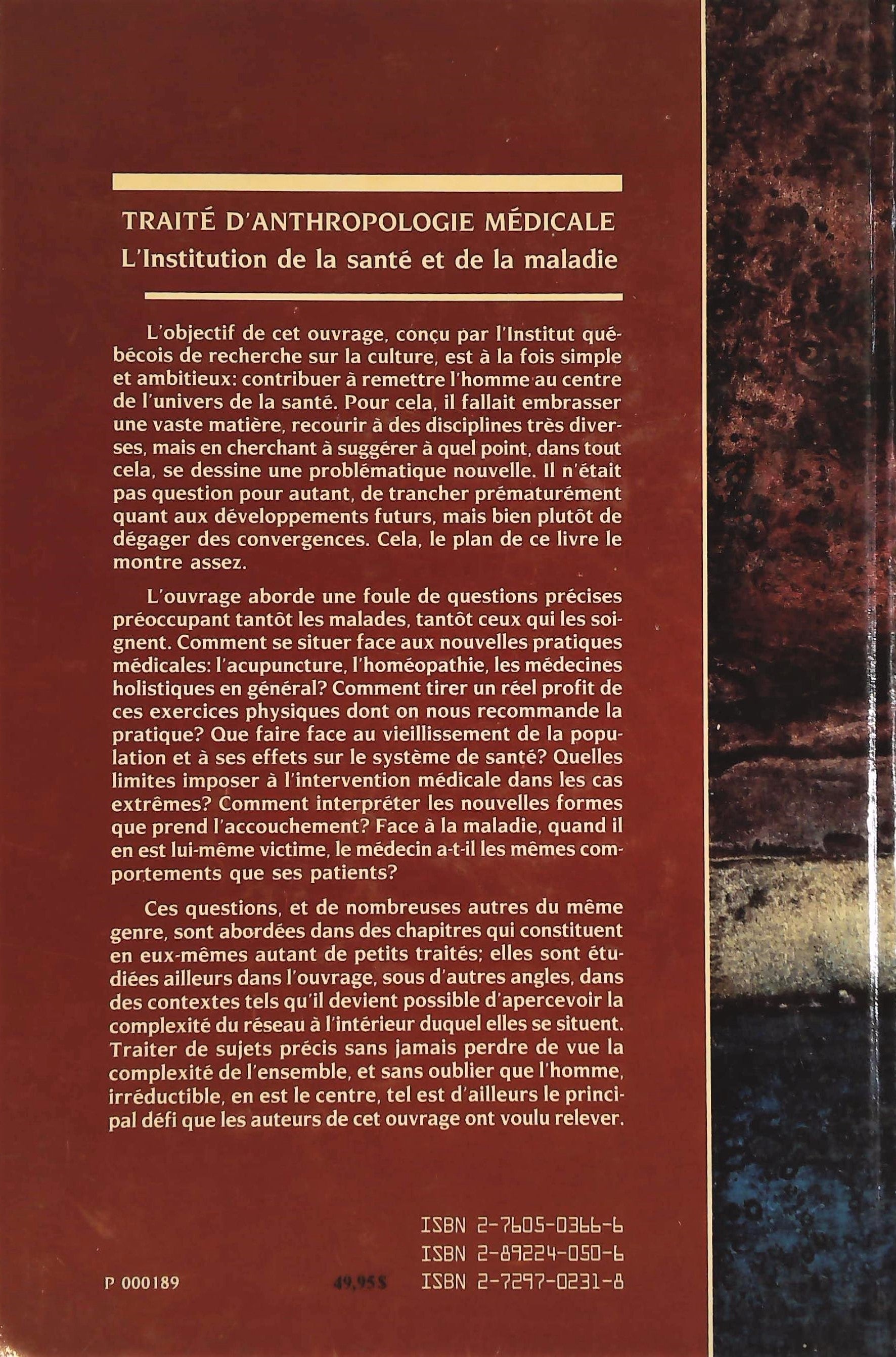 Traité d'anthropologie médicale (Jacques Dufresne)