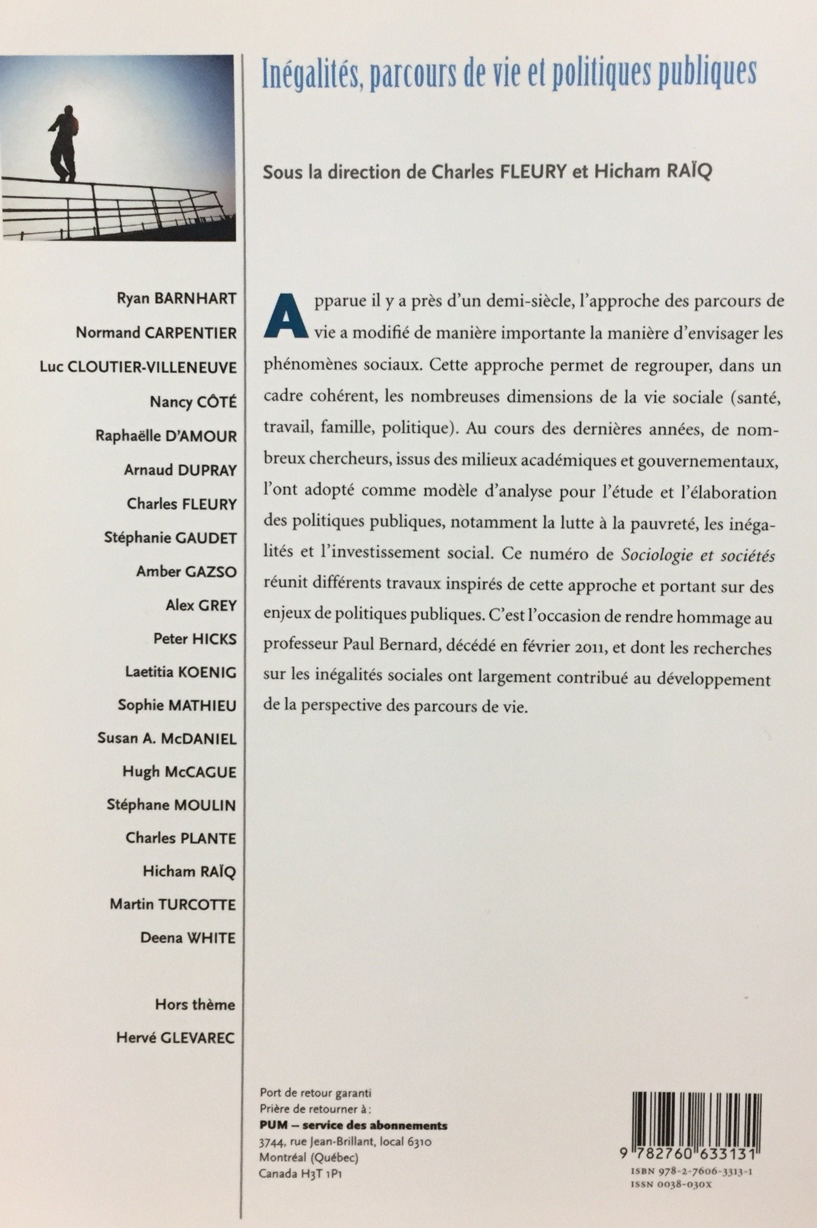 Sociologie et sociétés : Inégalités, parcours de vie et politiques publiques
