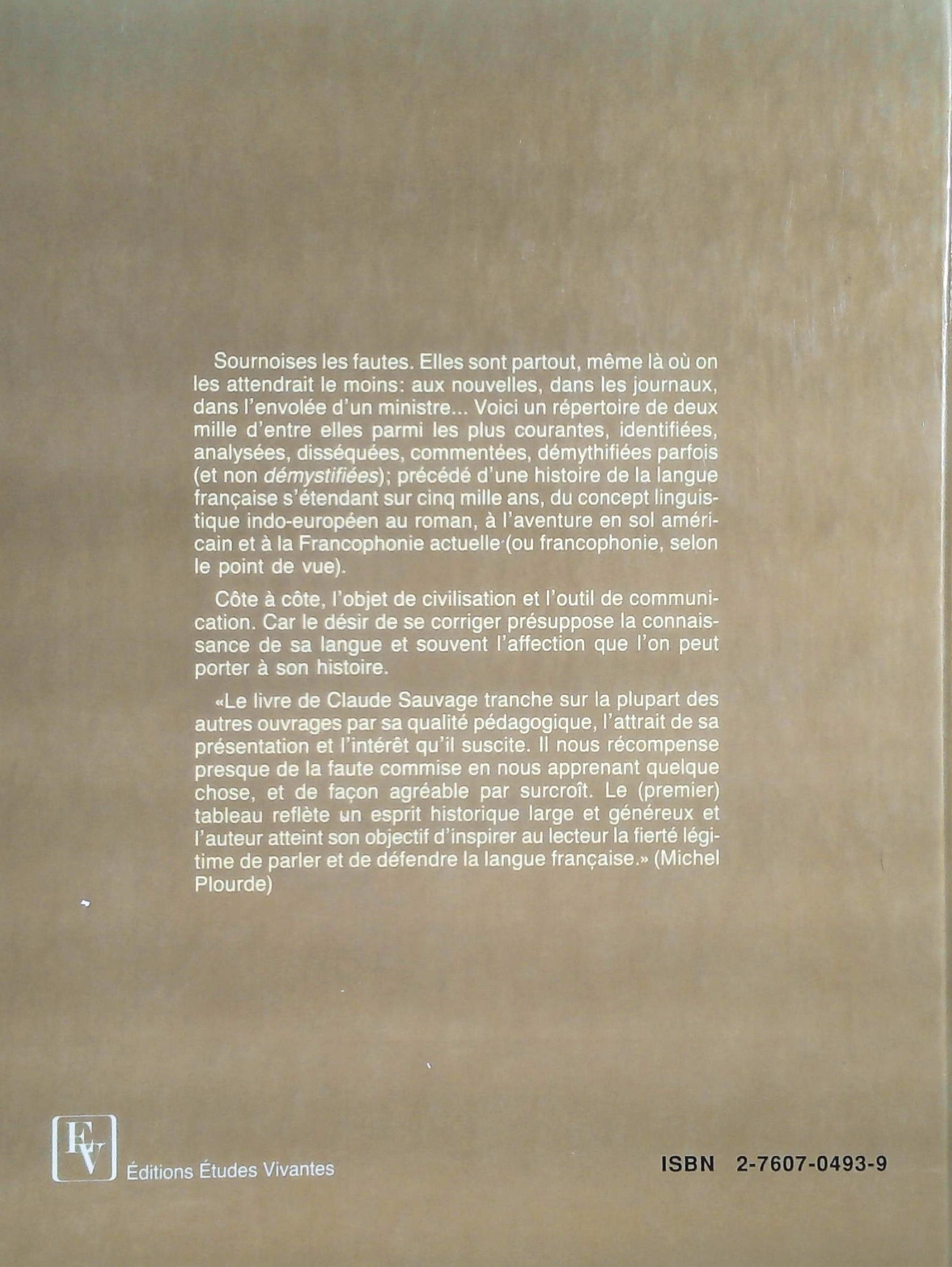 Le français au fil du temps et des mots (Claude Sauvage)