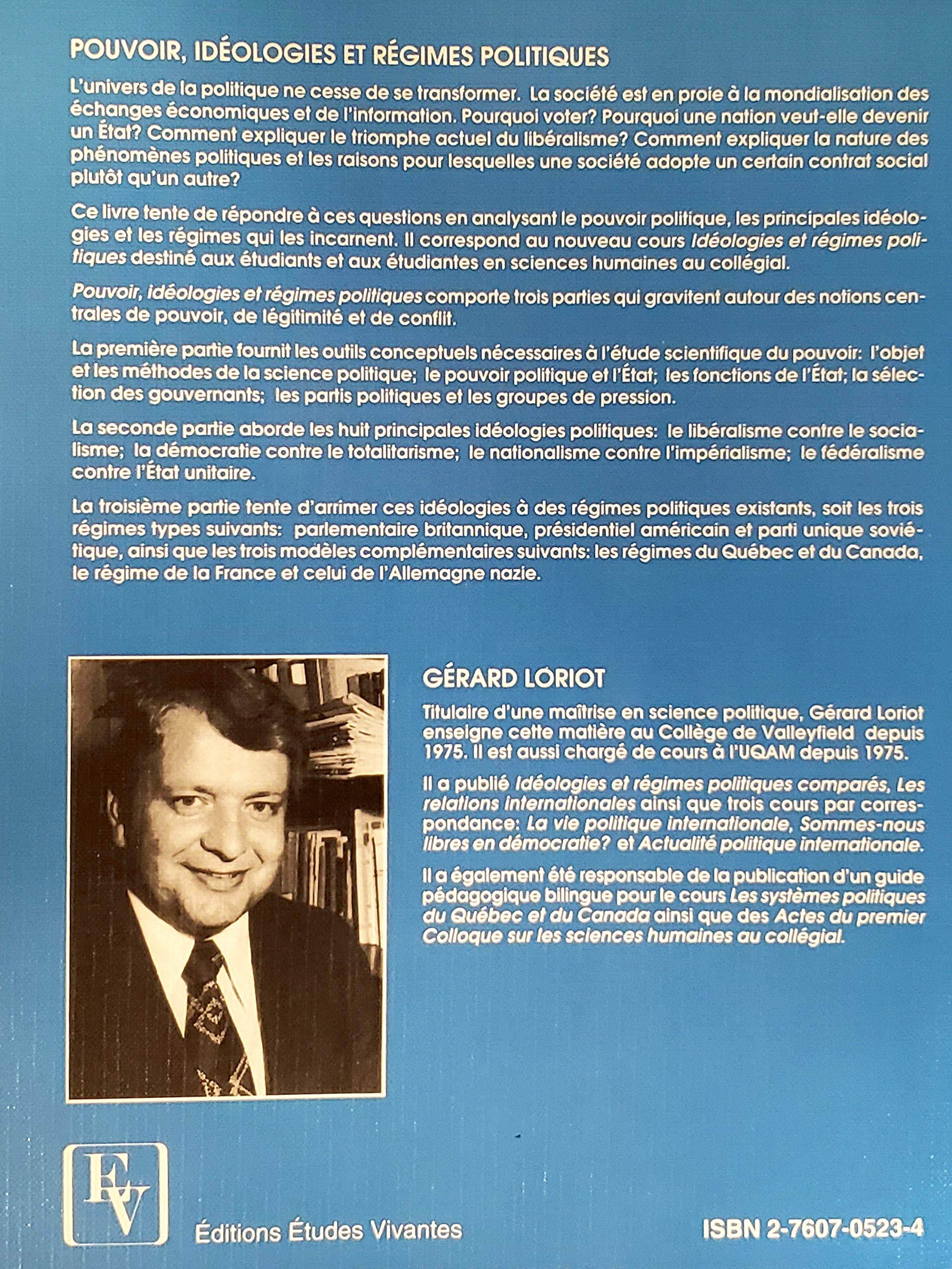 Pouvoirs, idéologies et régimes politiques (Gérard Loriot)