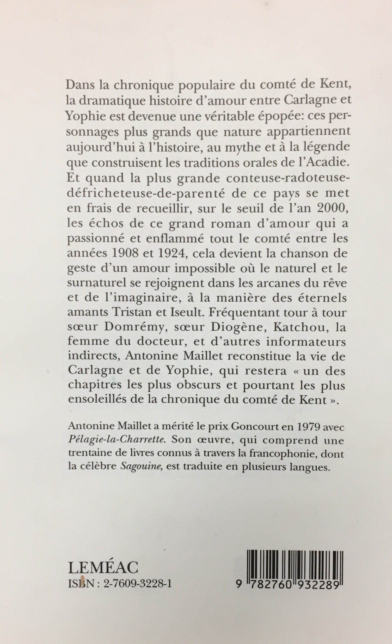 Chronique d'une sorcière de vent (Antonine Maillet)