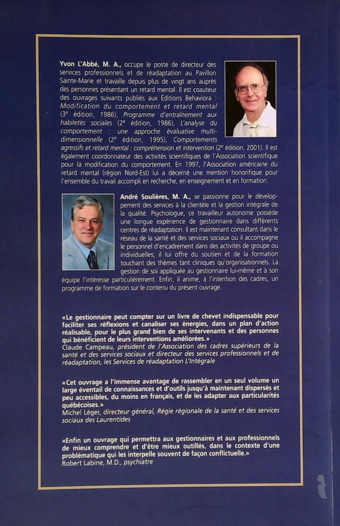 Comportement agressif : gestion et soutien de l'intervention (Yvon L'Abbé)