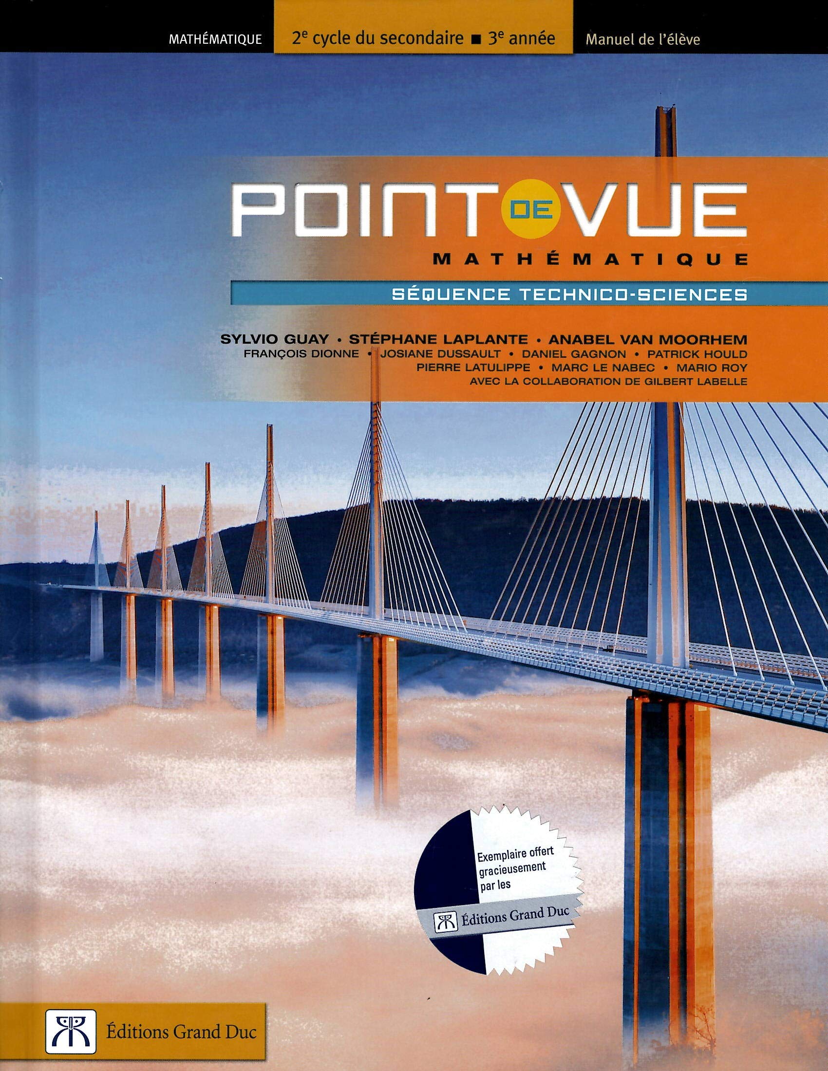 Point de Vue Mathématique 2e cycle du secondaire 3e année - Sylvio Guay