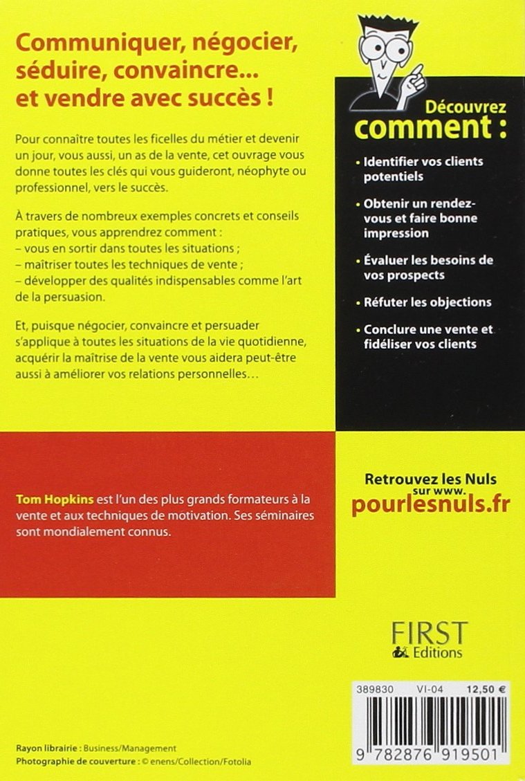 Pour Les Nuls : La vente pour les Nuls (Tom Hopkins)