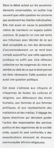 Accommodements raisonnables: Droit à la différence et non différence des droits (Yolande Geadah)