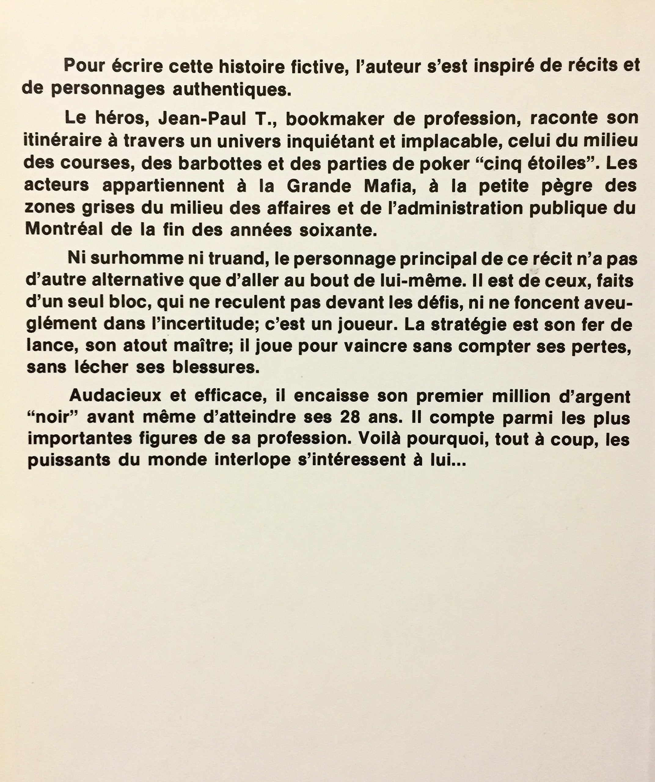 Le bookie (Sergio Leon)