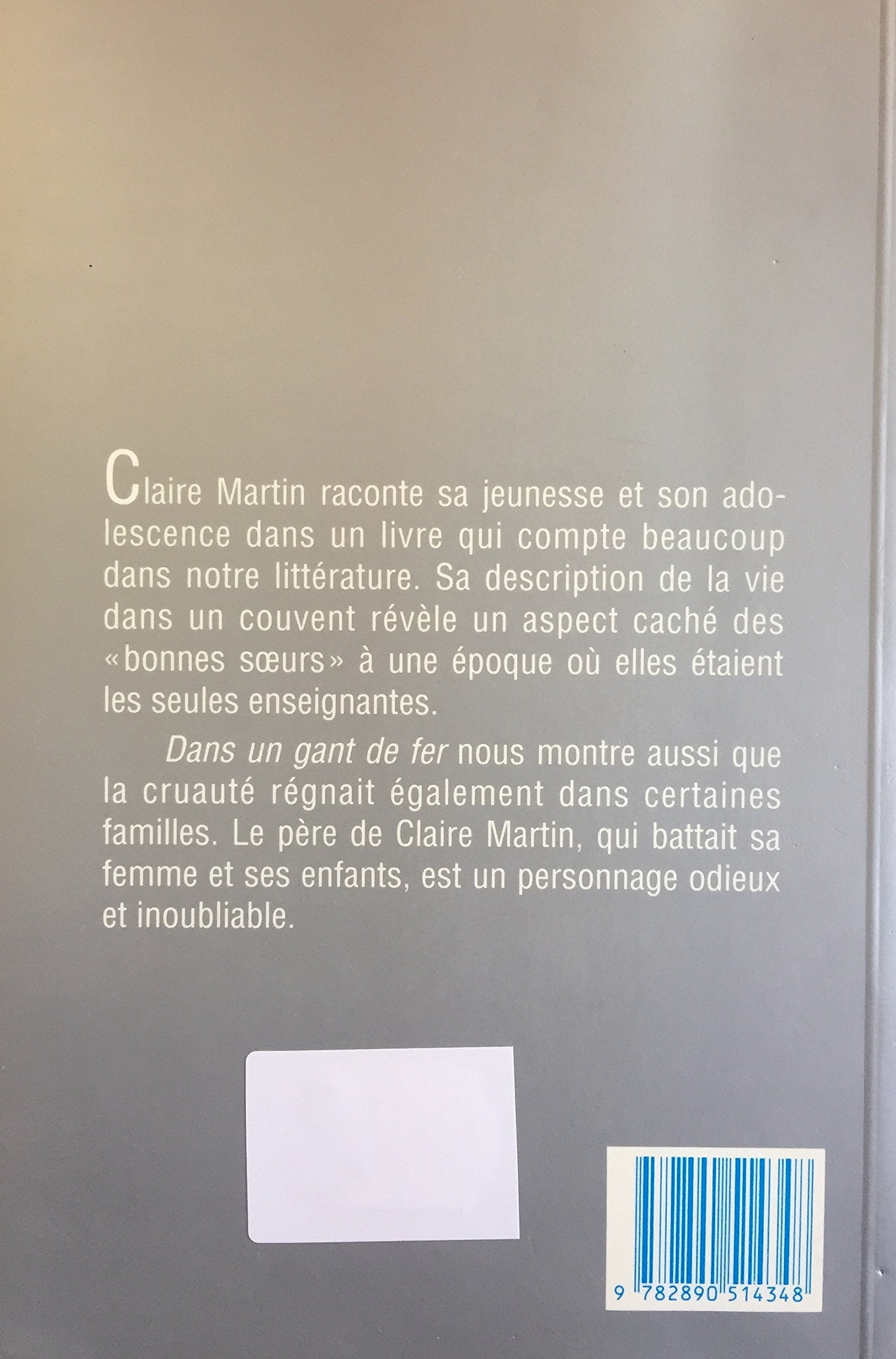 Dans un gant de fer (Claire Martin)