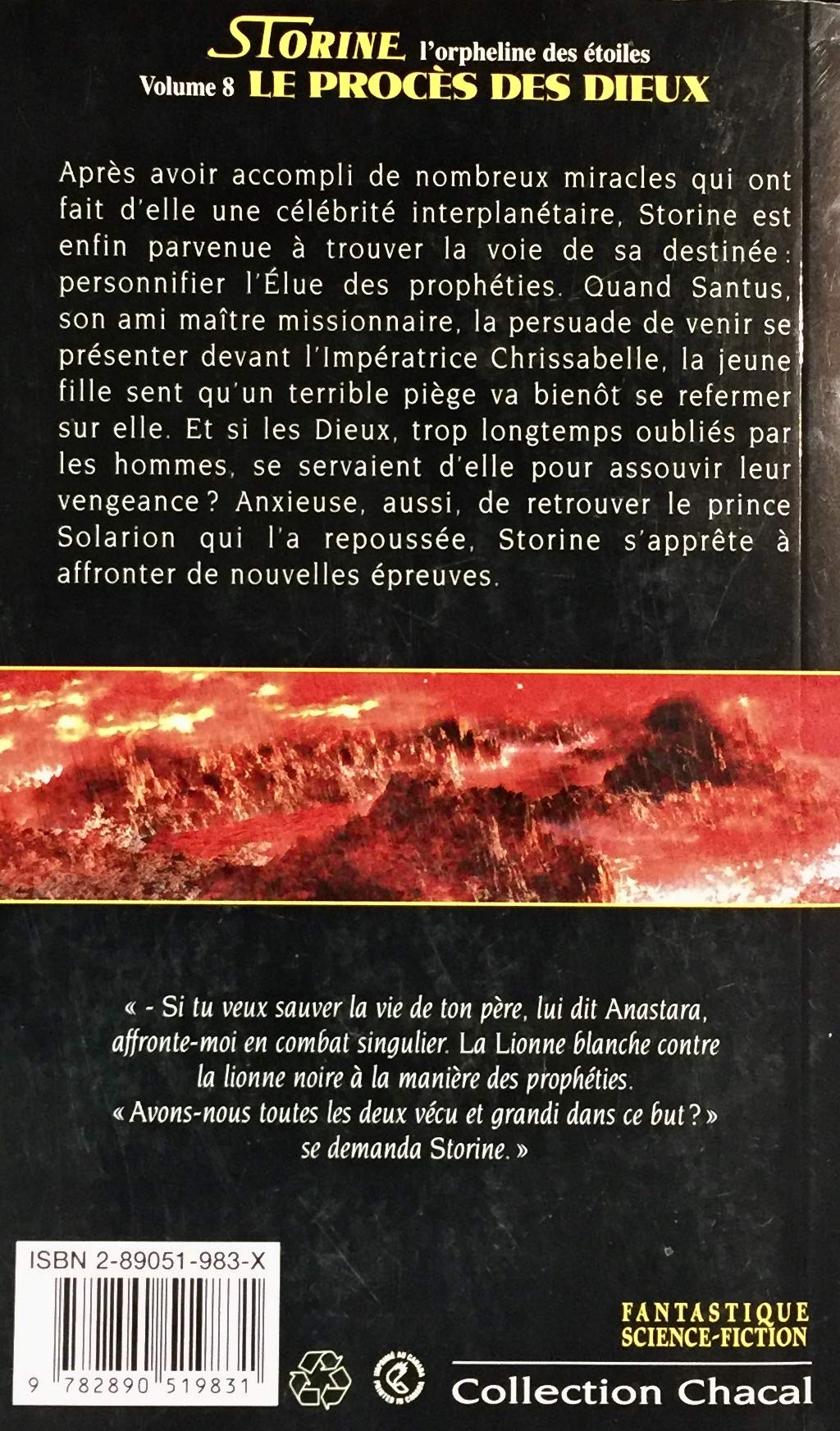 Chacal # 39 : Storine l'orpheline des étoiles #8 : Le procès des dieux (Fredrick D'Anterny)