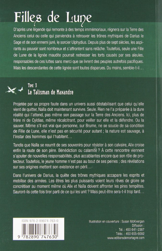 Filles de Lune # 3 : Le talisman de Maxandre (Elisabeth Tremblay)