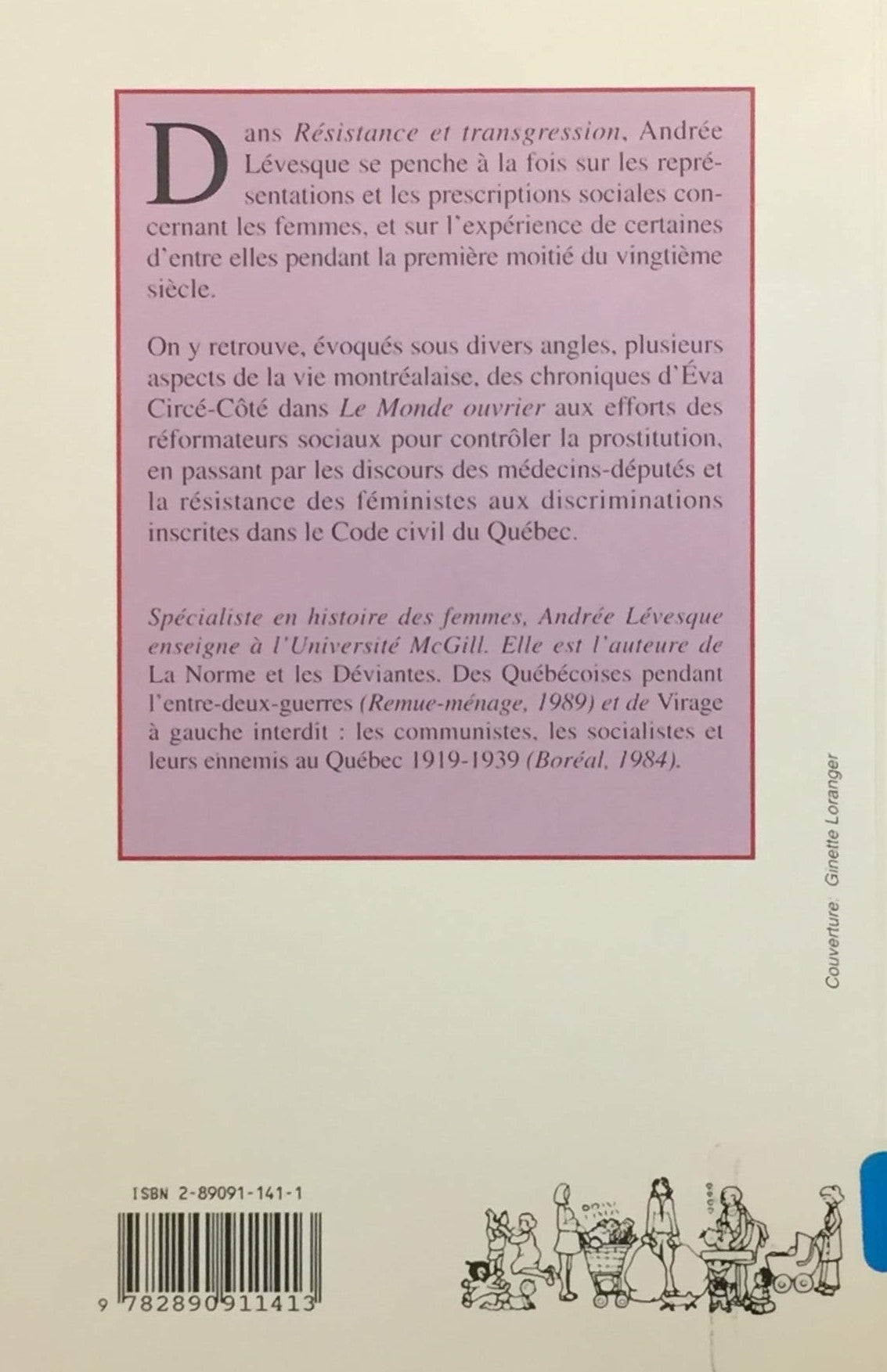 Résistance et transgression : Études en histoire des femmes au Québec (Andrée Lévesque)