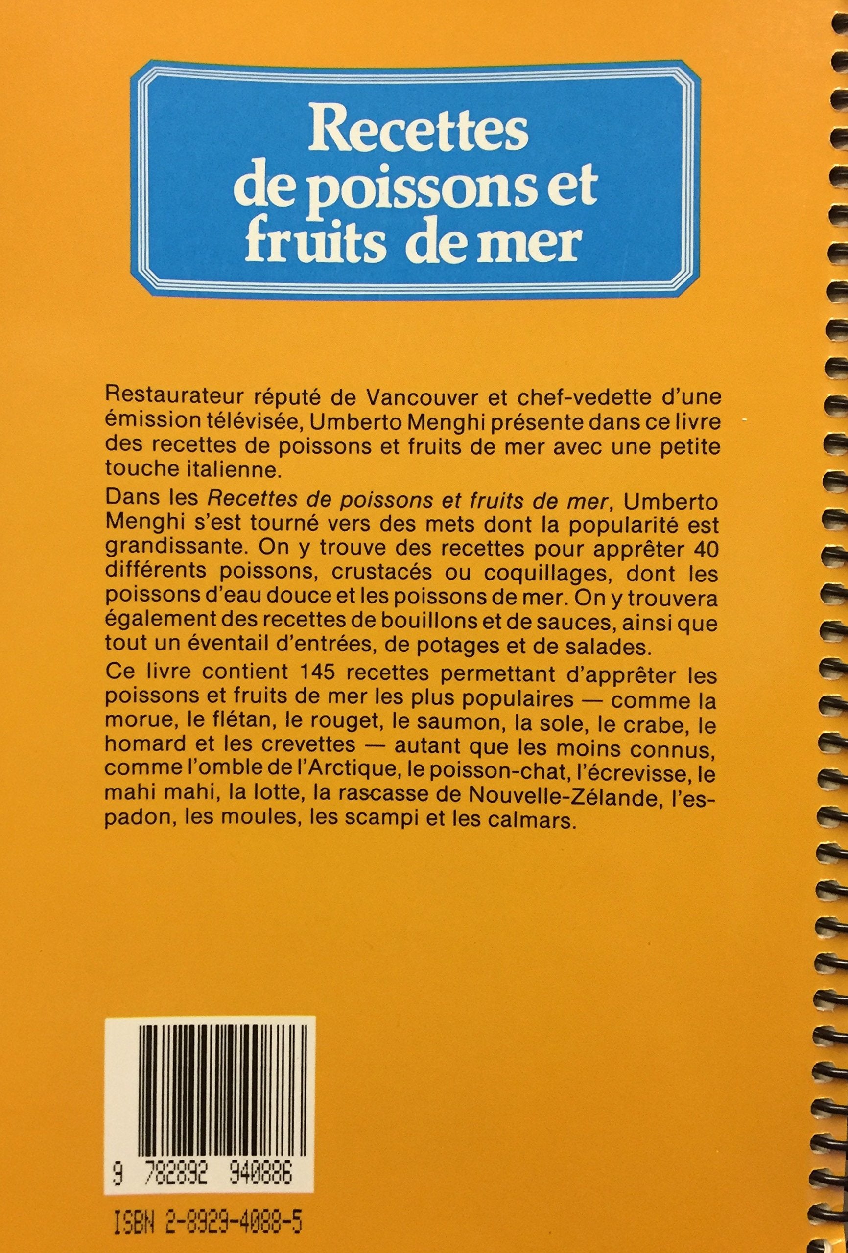 Recettes de poissons et fruits de mer (Unmerto Mengui)