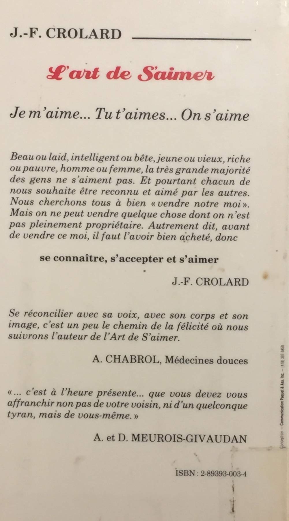 L'art de s'aimer (J.-F. Crolard)
