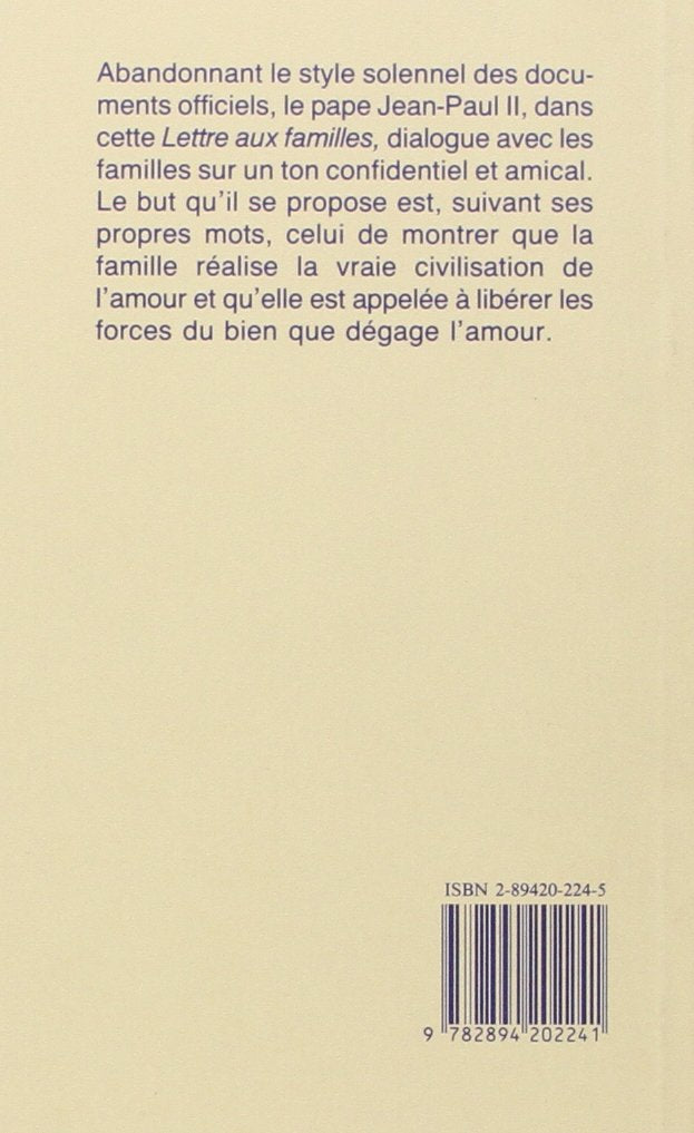 Lettre aux familles du pape Jean-Paul II (Jean-Paul II)
