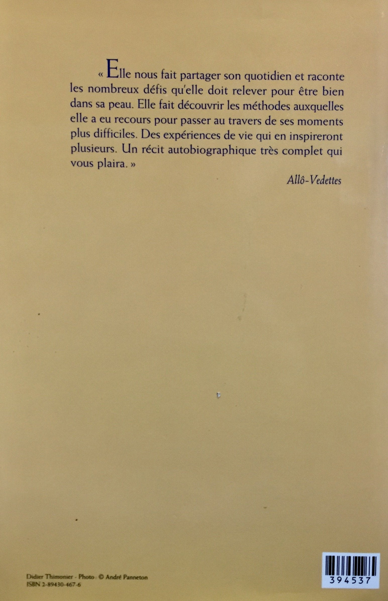 J'ai choisi la vie : les chemins du mieux-être (Andrée Boucher)