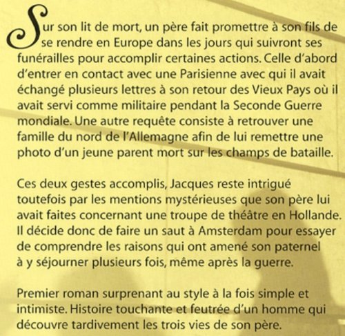 Trois vies plutôt qu'une (Michel Dion)