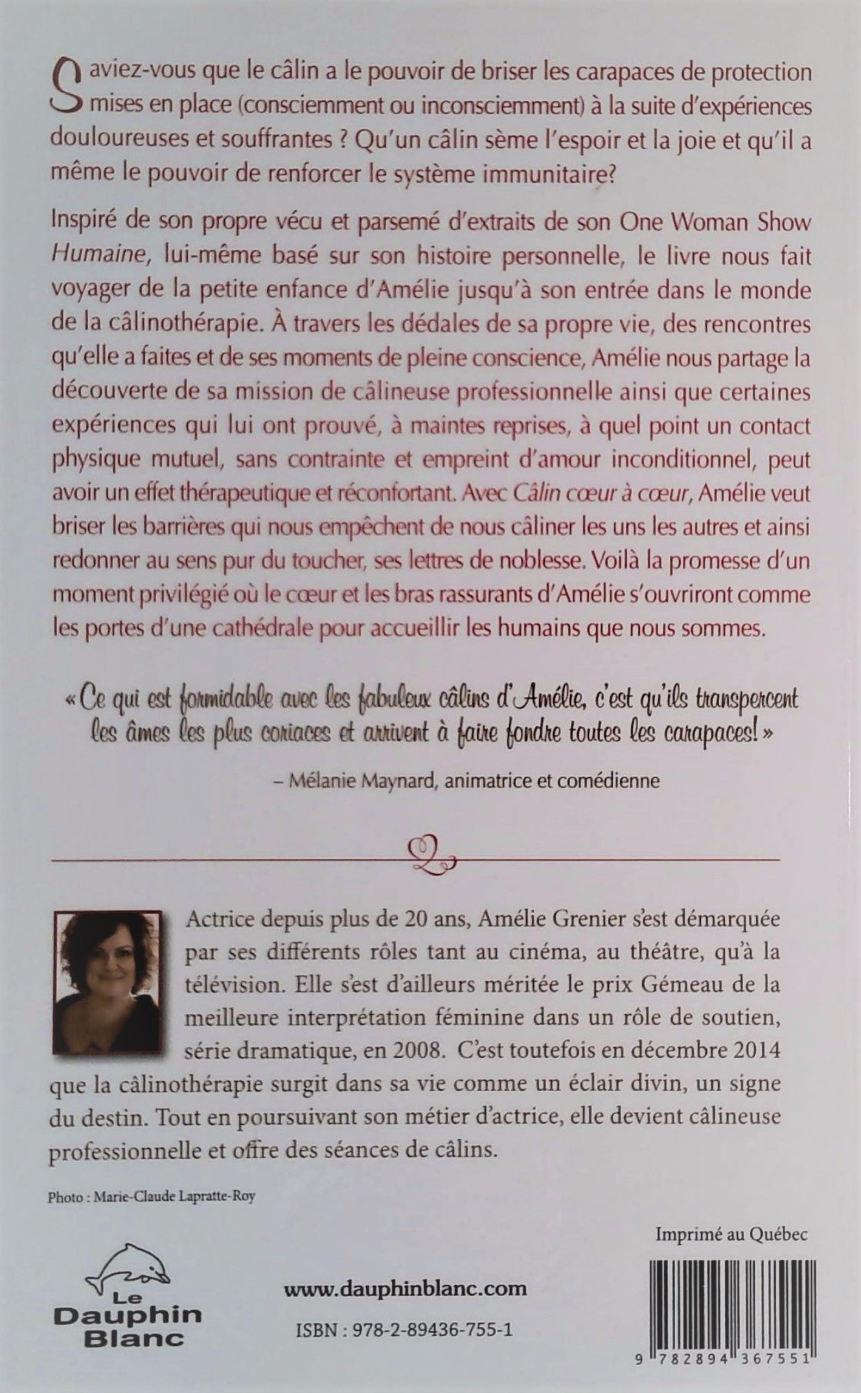 Câlin coeur à coeur : Parcours d'une actrice vers la calinothérapie pour redonner au toucher ses lettres de noblesse (Amélie Grenier)