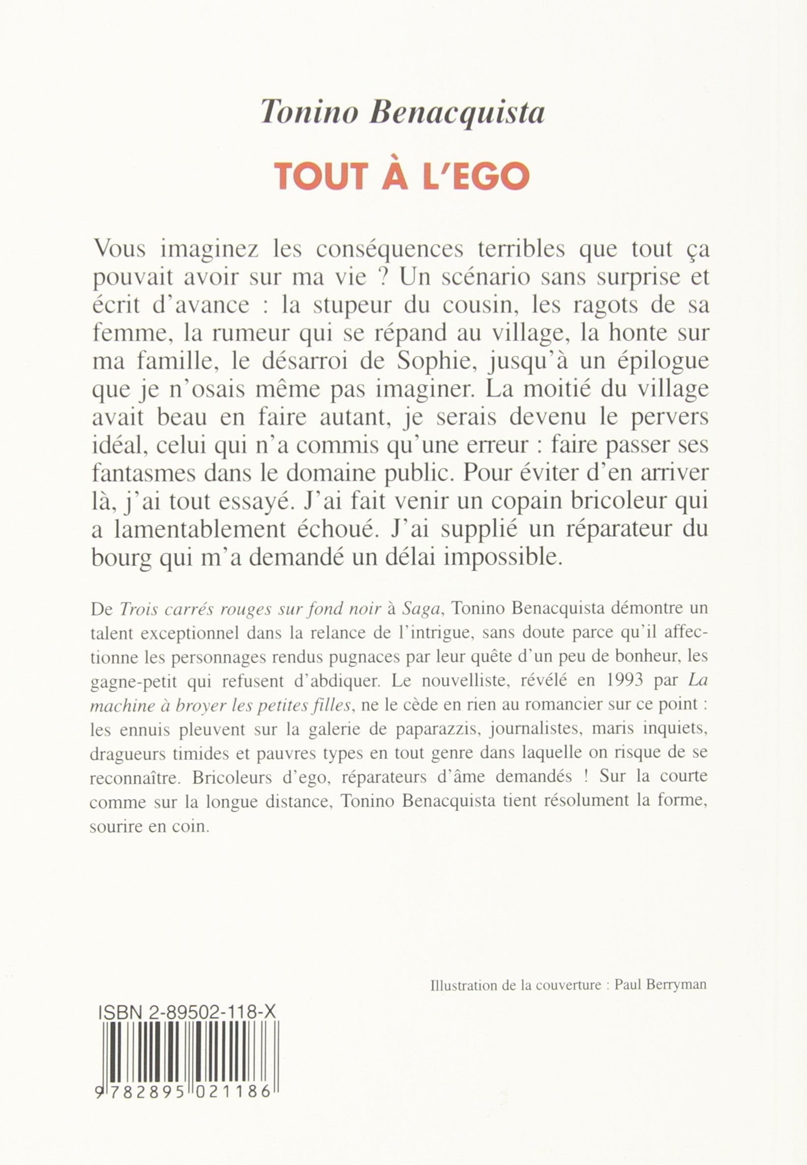 Tout à l'ego (Tonino Benacquista)