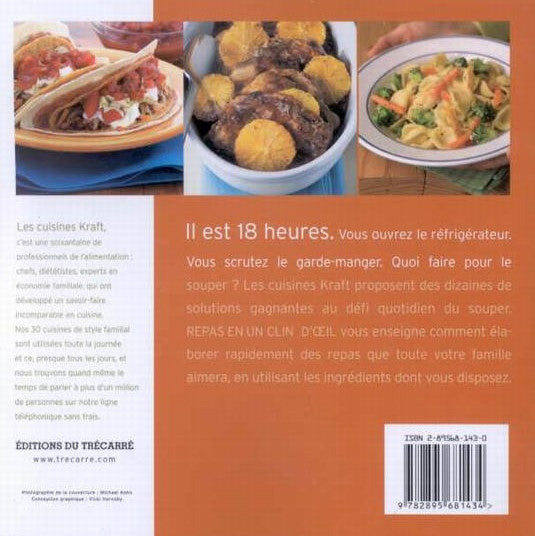 Repas en un clin d'oeil : recettes rapides de tous les jours