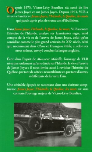 James Joyce, l'Irlande, le Québec, les mots (Victor-Lévy Beaulieu)